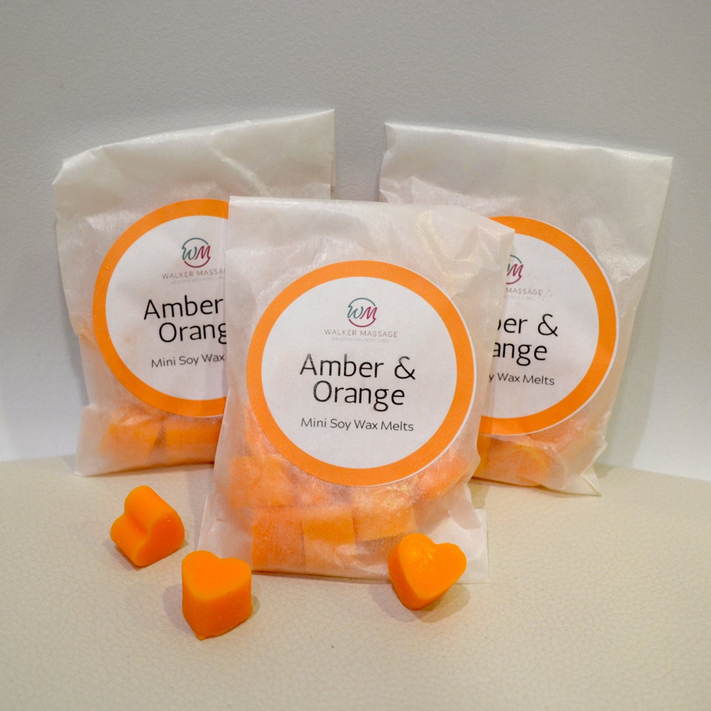 Amber & Sweet Orange - Mini Wax Melt Hearts Bag