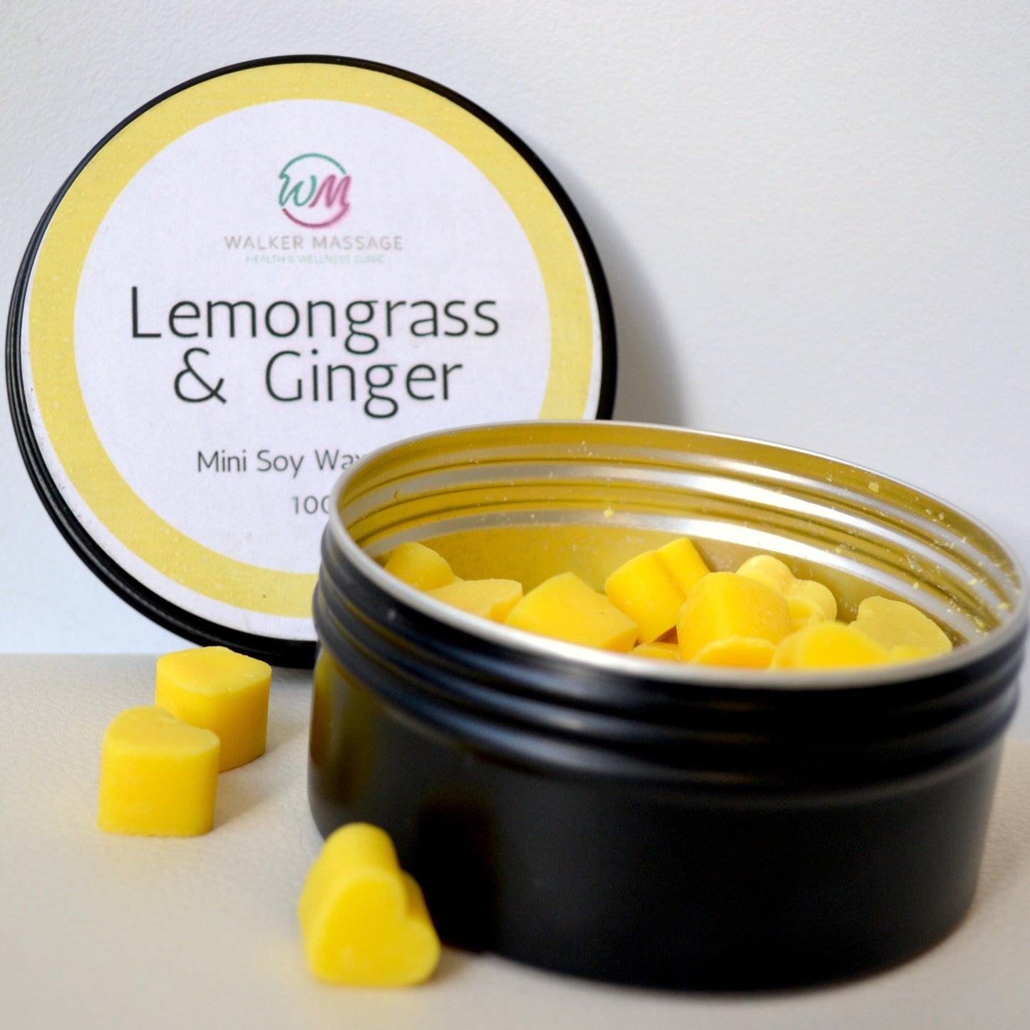 Lemongrass & Ginger Wax Melt Hearts Tin - 100g